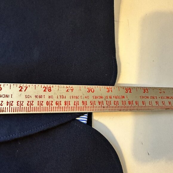 Stafford Signature Classic Fit Cotton Sport Coat Blazer Mens 40R Navy Blue Prep - Picture 9 of 11